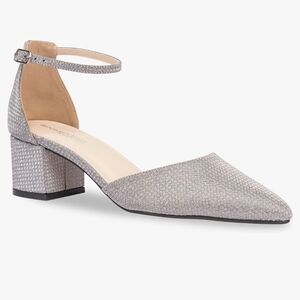 Benjamin WalkTouch Ups Women's Silver Tegan Heeled Sandal NWOT KinSize 7